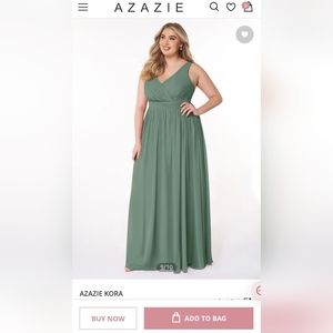 Azazie Kora Eucalyptus Bridesmaid Dress size 16